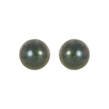 14K Yellow Gold 4 mm Cultured Black Akoya Pearl Earrings