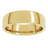 10K Yellow Gold 6 mm Comfort-Fit European-Style Band Size 10.5