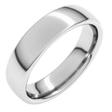 14K White Gold 5 mm Comfort-Fit European-Style Band Size 11.5