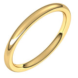 18K Yellow Gold 2 mm Comfort-Fit European-Style Band Size 4.5