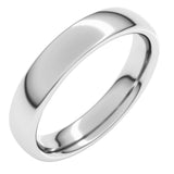 14K White Gold 4 mm Comfort-Fit European-Style Band Size 8.5