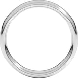 14K White Gold 4 mm Comfort-Fit European-Style Band Size 8.5
