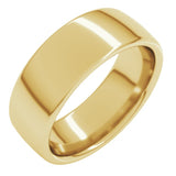 14K Yellow Gold 7 mm Comfort-Fit European-Style Band Size 8.5