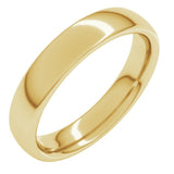 18K Yellow Gold 4 mm Comfort-Fit European-Style Band Size 8
