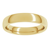 18K Yellow Gold 4 mm Comfort-Fit European-Style Band Size 8
