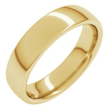 14K Yellow Gold 5 mm Comfort-Fit European-Style Band Size 8