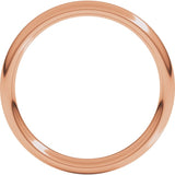 14K Rose Gold 3 mm Comfort-Fit European-Style Band Size 9.5