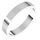 10K White Gold 3.5 mm Flat Band Size 6.5