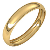 14K Yellow Gold 3.5 mm Half Round Band Size 11.5
