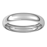 10K White Gold 3.5 mm Half Round Band Size 7.5