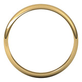 14K Yellow Gold 3.5 mm Half Round Band Size 7
