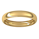 14K Yellow Gold 3.5 mm Half Round Band Size 7