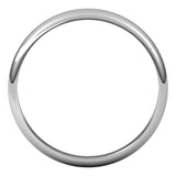 14K White Gold 3.5 mm Half Round Band Size 7