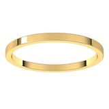 14K Yellow Gold 1.5 mm Flat Band Size 1
