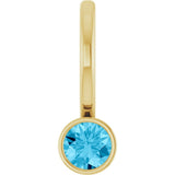 14K Yellow Gold Natural Aquamarine Charm/Pendant