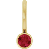 14K Yellow Gold Natural Ruby Charm/Pendant
