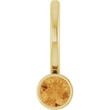 14K Yellow Gold Natural Citrine Charm/Pendant