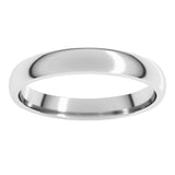14K White Gold 3 mm Lightweight Comfort-Fit Half Round Band Size 5