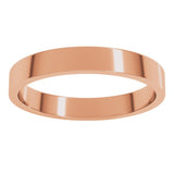 14K Rose Gold 3 mm Flat Band Size 8