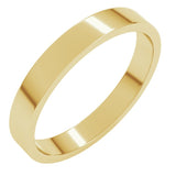 10K Yellow Gold 3 mm Flat Band Size 7