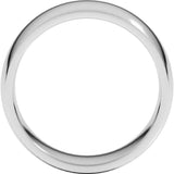 10K White Gold 8 mm Lightweight Comfort-Fit Half Round Band Size 12