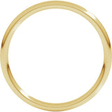 14K Yellow Gold 1.5 mm Comfort-Fit Full Round Band Size 6.5