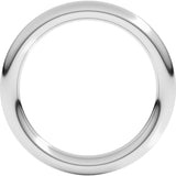 14K White Gold 2.5 mm Comfort-Fit Full Round Band Size 7.5