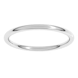 10K White Gold 1.5 mm Comfort-Fit Full Round Band Size 7