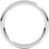 14K White Gold 2 mm Comfort-Fit Full Round Band Size 8