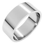 14K White Gold 7 mm Flat Band Size 10