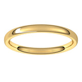 14K Yellow Gold 2.5 mm Comfort-Fit European-Style Band Size 6.5