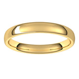14K Yellow Gold 3.5 mm Comfort-Fit European-Style Band Size 6.5