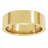 10K Yellow Gold 6 mm Comfort-Fit Flat Band Size 6