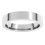 Platinum 4 mm Comfort-Fit Flat Band Size 6