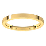 18K Yellow Gold 2 mm Comfort-Fit Flat Band Size 8