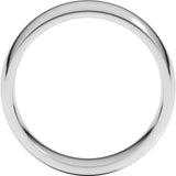 Platinum 7 mm Lightweight Comfort-Fit Half Round Band Size 9.5