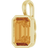 14K Yellow Gold Natural Citrine Pendant