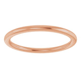 18K Rose Gold 1.5 mm Comfort-Fit European-Style Band Size 6