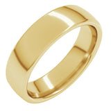 14K Yellow Gold 5.5 mm Comfort-Fit European-Style Band Size 14
