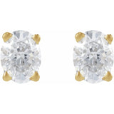 14K Yellow Gold .05 CT Natural Diamond Earring