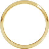 10K Yellow Gold 3 mm Half Round Band Size 11