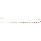 14K Yellow Gold-Filled 1.6 mm Pink Enamel Bead Paperclip-Style 16" Chain