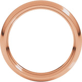 14K Rose Gold 3.5 mm Comfort-Fit Half Round Band Size 11