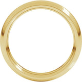 14K Yellow Gold 3.5 mm Comfort-Fit Half Round Band Size 4.5