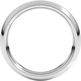 10K White Gold 3.5 mm Comfort-Fit Half Round Band Size 5.5