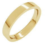 14K Yellow Gold 3.5 mm Comfort-Fit Flat Band Size 10