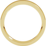 14K Yellow Gold 3.5 mm Comfort-Fit Flat Band Size 10