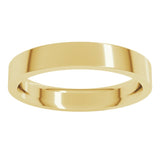 14K Yellow Gold 3.5 mm Comfort-Fit Flat Band Size 10