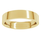 14K Yellow Gold 4.5 mm Comfort-Fit Flat Band Size 13.5