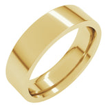 10K Yellow Gold 5.5 mm Comfort-Fit Flat Band Size 6.5
